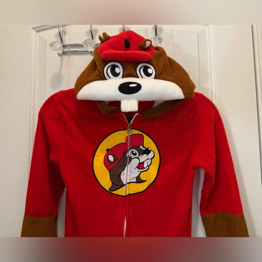 Youth Buc-ee Beaver Onesie Union Suit red